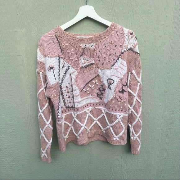 Vintage Hand Knit Women’s Pink Sweater by Colleen’s Collectibles - Picture 1 of 5